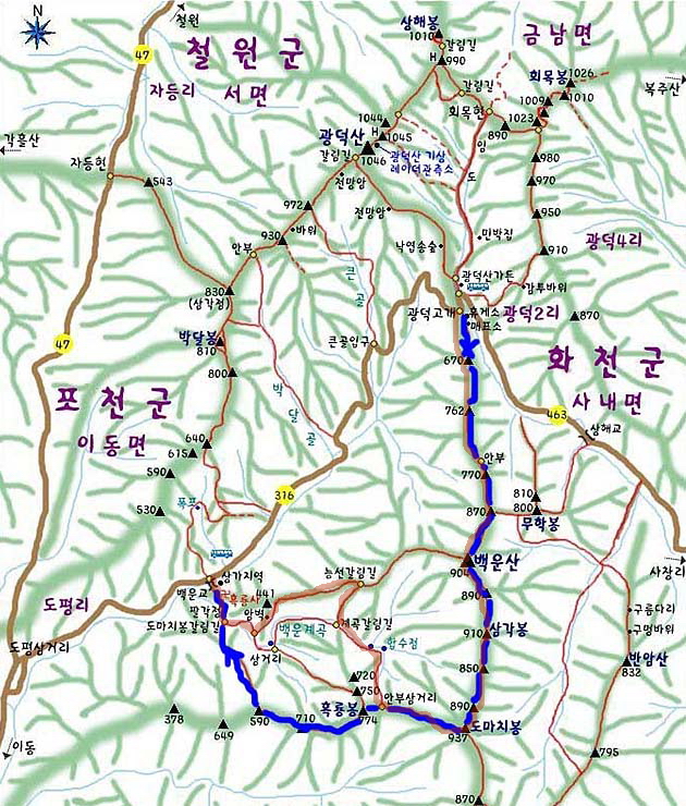 여행기 - 100대 명산 백운산(포천) -56번째-
